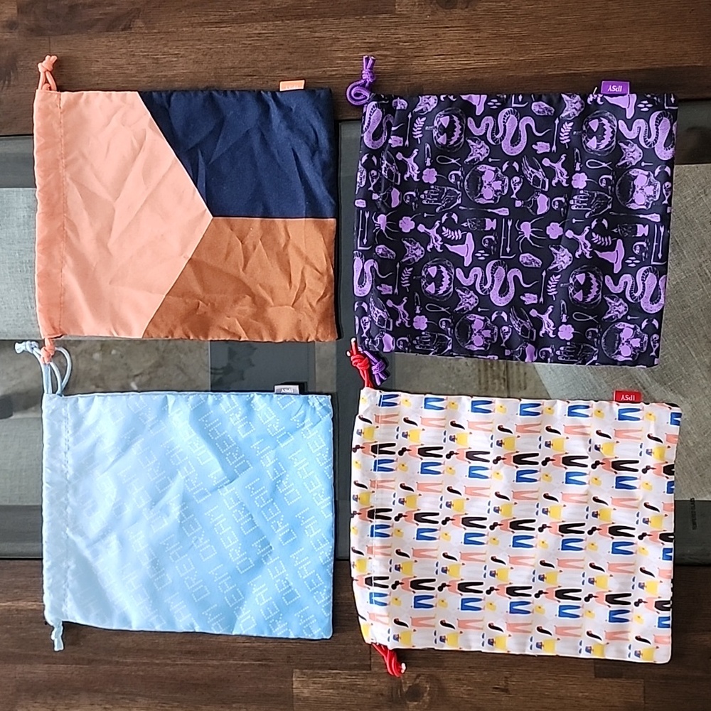 Ipsy Cosmetic Drawstring Makeup Bags - 4 shown